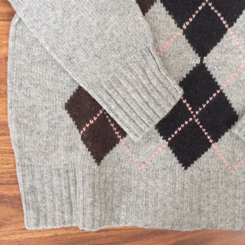 NWT RG512 Men’s Gray sweater Argyle pattern - Picture 7 of 7